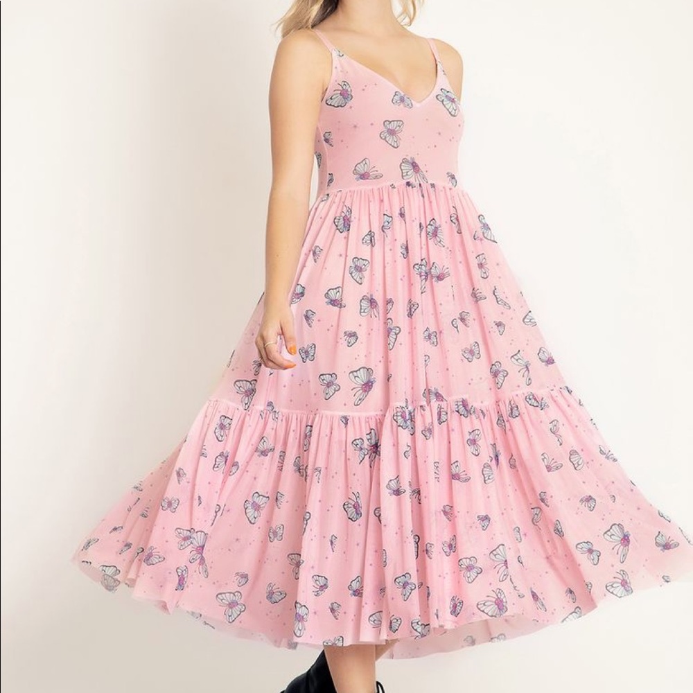 Blackmilk Butterfree Sheer Midaxi Dress
